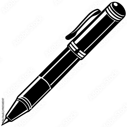 Smart pen on white background photo