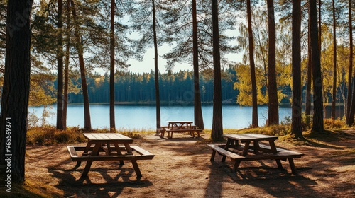 Peaceful Picnic Spot by the Lake