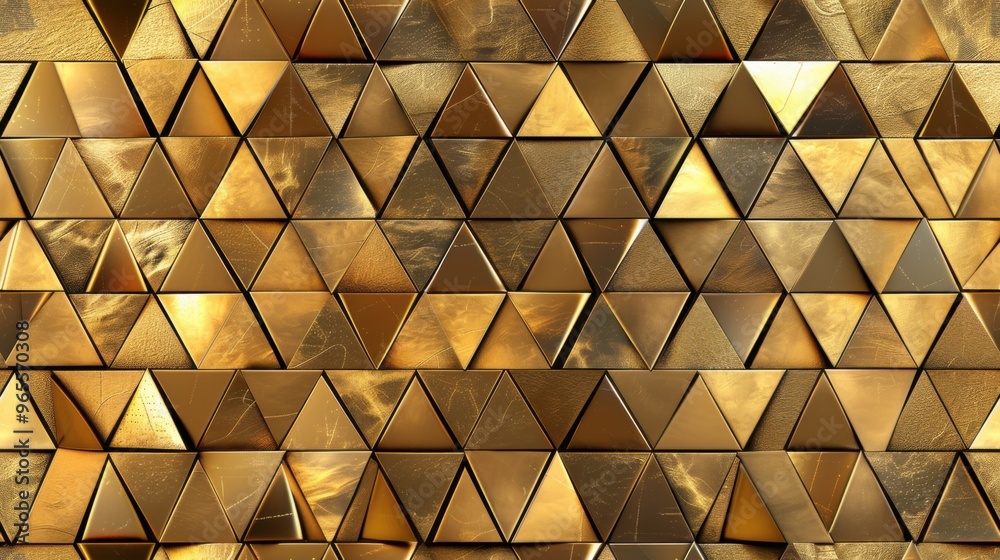 Geometrical Abstract Gold Tiled Triangle Pattern Background - Perfect for Creative Projects Geometrical Abstract Gold Tiled Triangle Pattern Background - Perfect for Creative Projects