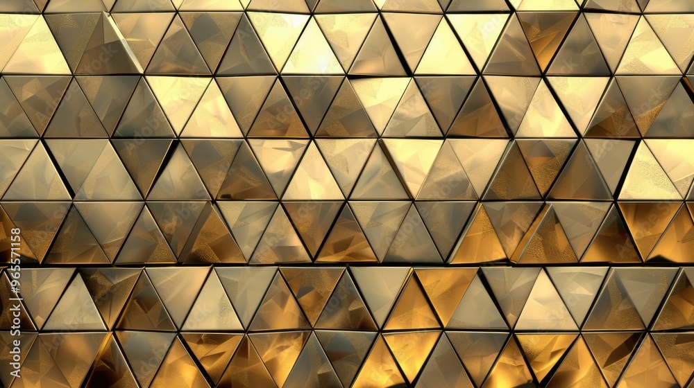 Geometrical Abstract Gold Tiled Triangle Pattern Background - Perfect for Creative Projects Geometrical Abstract Gold Tiled Triangle Pattern Background - Perfect for Creative Projects