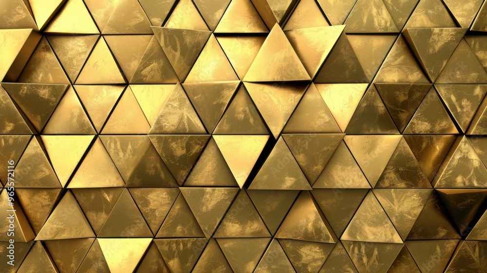 Geometrical Abstract Gold Tiled Triangle Pattern Background - Perfect for Creative Projects Geometrical Abstract Gold Tiled Triangle Pattern Background - Perfect for Creative Projects