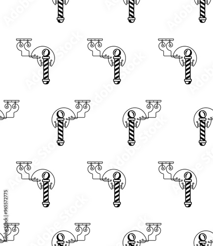 Barber Pole Icon Seamless Pattern Y_2408001