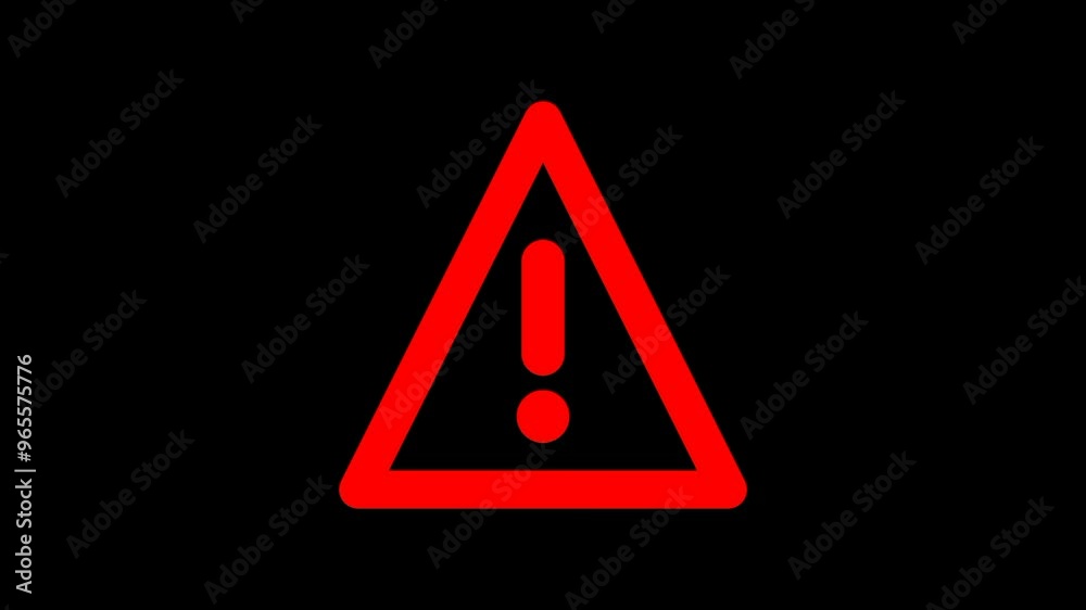 Animation of red alert symbol.warning symbol icon. Animation of red alert symbol.warning symbol icon.