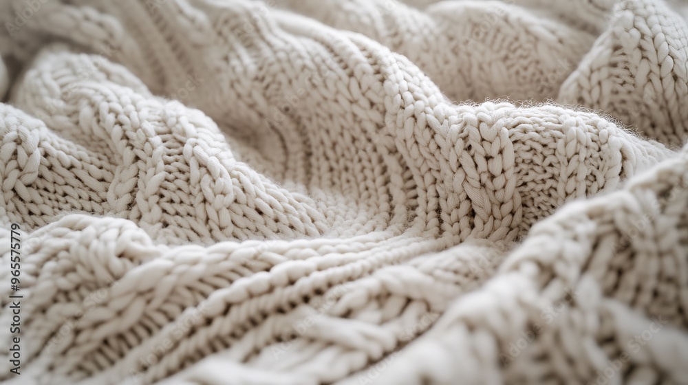 Illustrate the texture of a knitted sweater, featuring the pattern of stitches, the softness of the yarn, and the cozy Illustrate the texture of a knitted sweater, featuring the pattern of stitches, the softness of the yarn, and the cozy