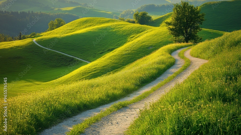 Fototapeta premium Serene Countryside Path