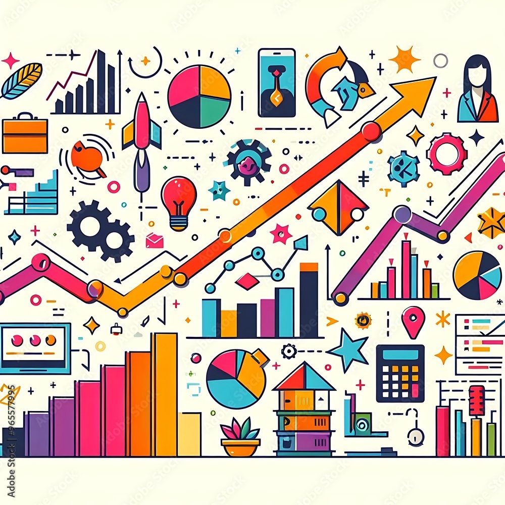 Business Grouth Charts & Graph of Business analysis Business Grouth Charts & Graph of Business analysis