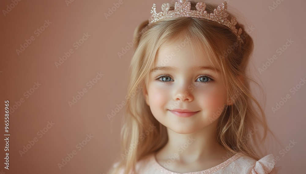 portrait of beautiful caucasian little girl princess with beautiful dress, closeup, copy space portrait of beautiful caucasian little girl princess with beautiful dress, closeup, copy space