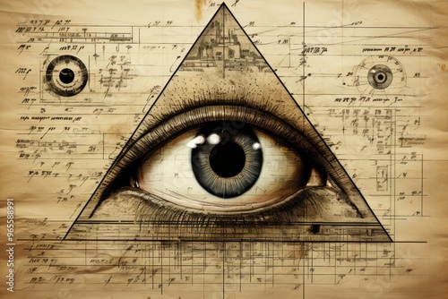 All-Seeing Eye, Mystic Symbol, Spirituality, Consciousness, Third Eye, Esoteric Knowledge photo