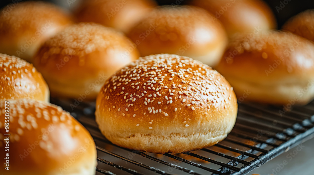 Freshly Baked Sesame Seed Burger Buns - A Culinary Delight Freshly Baked Sesame Seed Burger Buns - A Culinary Delight