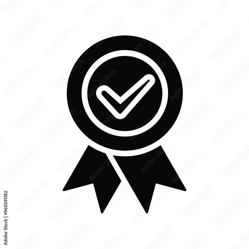 Basic RGBchampion icon. medal with checklist. champion award. simple design style. Suitable for races, competitions, sports, education. vector design template Basic RGBchampion icon. medal with checklist. champion award. simple design style. Suitable for races, competitions, sports, education. vector design template