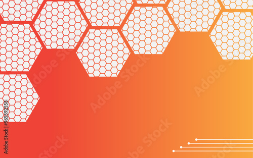 Abstract orange gradient background polygonal geometric modern tech concept light background creative wallpaper