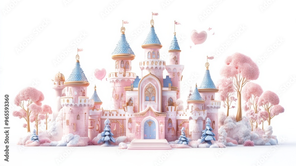 Obraz premium Pink Princess Castle.