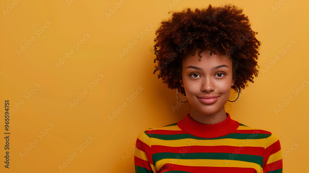 Photo Cheerful Woman With Curly Hairstyle Dress Photo Cheerful Woman With Curly Hairstyle Dress