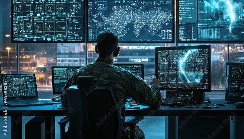 Using a Tracking System at Military Control Room with Large Screens Using a Tracking System at Military Control Room with Large Screens