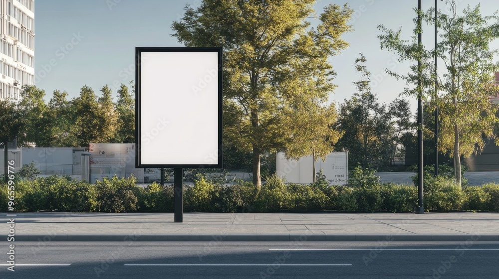 Blank Billboard on a City Street. Blank Billboard on a City Street.