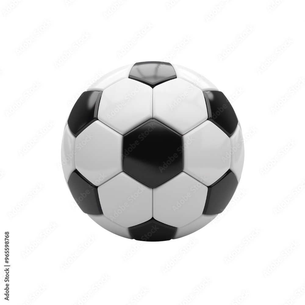 A classic black and white soccer ball, featuring a hexagonal and pentagonal panel design, ideal for play in various outdoor and indoor soccer games A classic black and white soccer ball, featuring a hexagonal and pentagonal panel design, ideal for play in various outdoor and indoor soccer games