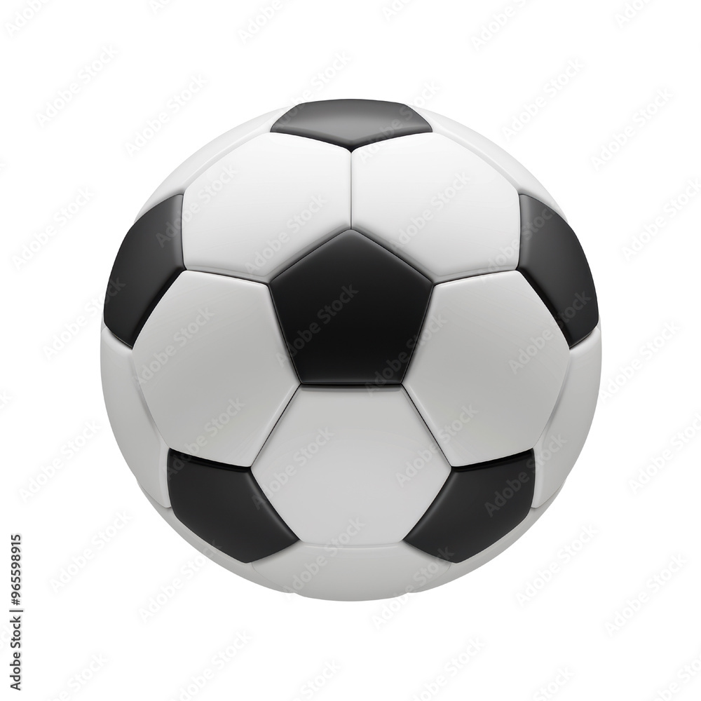 A classic black and white soccer ball, featuring a traditional pentagonal and hexagonal panel design, commonly used in the sport of soccer worldwide A classic black and white soccer ball, featuring a traditional pentagonal and hexagonal panel design, commonly used in the sport of soccer worldwide