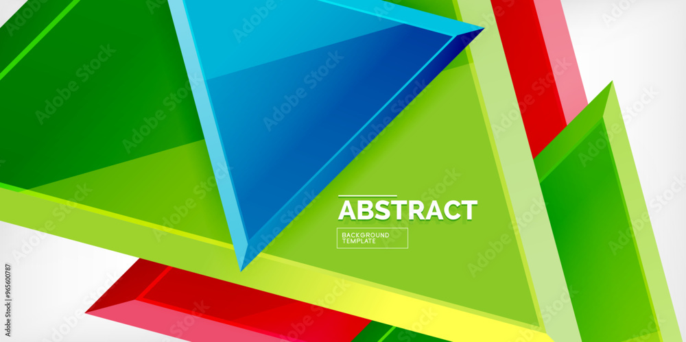 Triangle glass shapes geometric abstract background. Vector Illustration For Wallpaper, Banner, Background, Card, Book Illustration, landing page