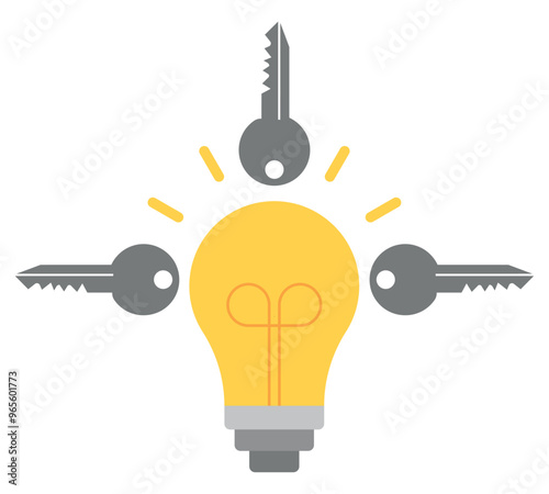 Key Idea icon. Icon related to Search Engine Optimization. suitable for web site design, app, user interfaces. line icon style. Simple vector design editable