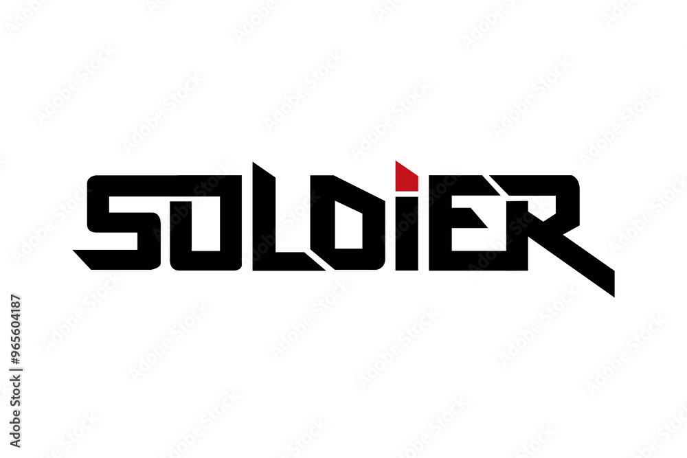 Soldier typography design vector, for t-shirt, poster and other uses Soldier typography design vector, for t-shirt, poster and other uses
