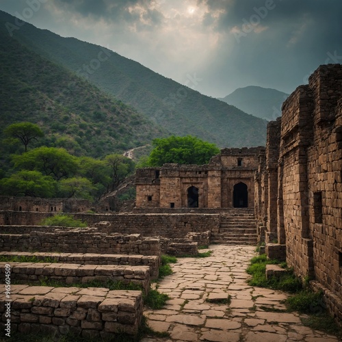 Bhangarh Fort, located in Rajasthan, India, is renowned for its eerie reputation and is often cited as one of the most haunted places in India. Built in the 17th century by Raja Madho Singh, the fort  photo