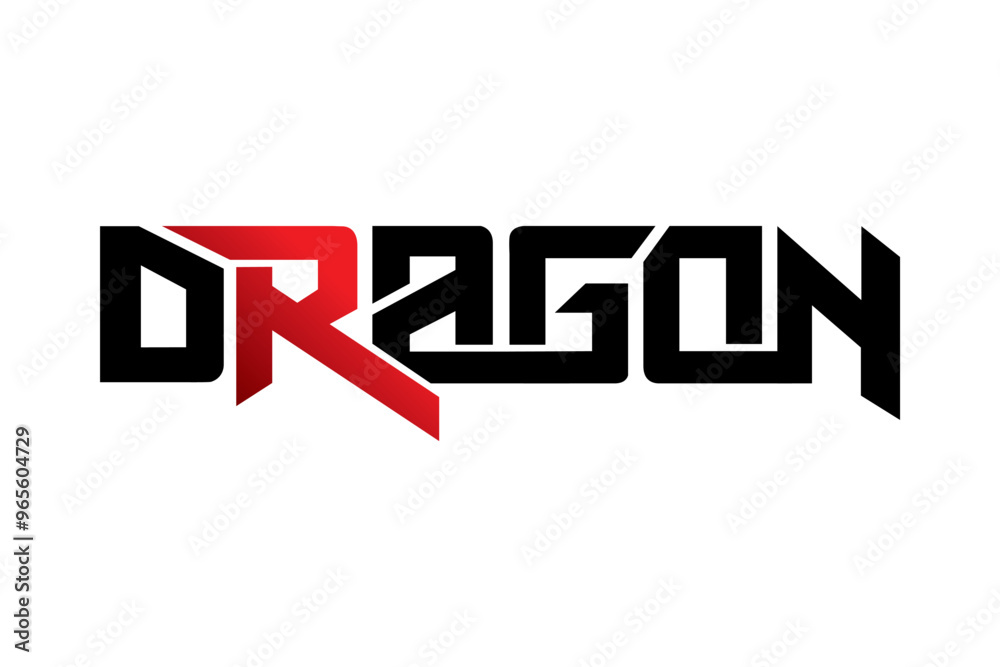 Dragon typography design vector, for t-shirt, poster and other uses Dragon typography design vector, for t-shirt, poster and other uses