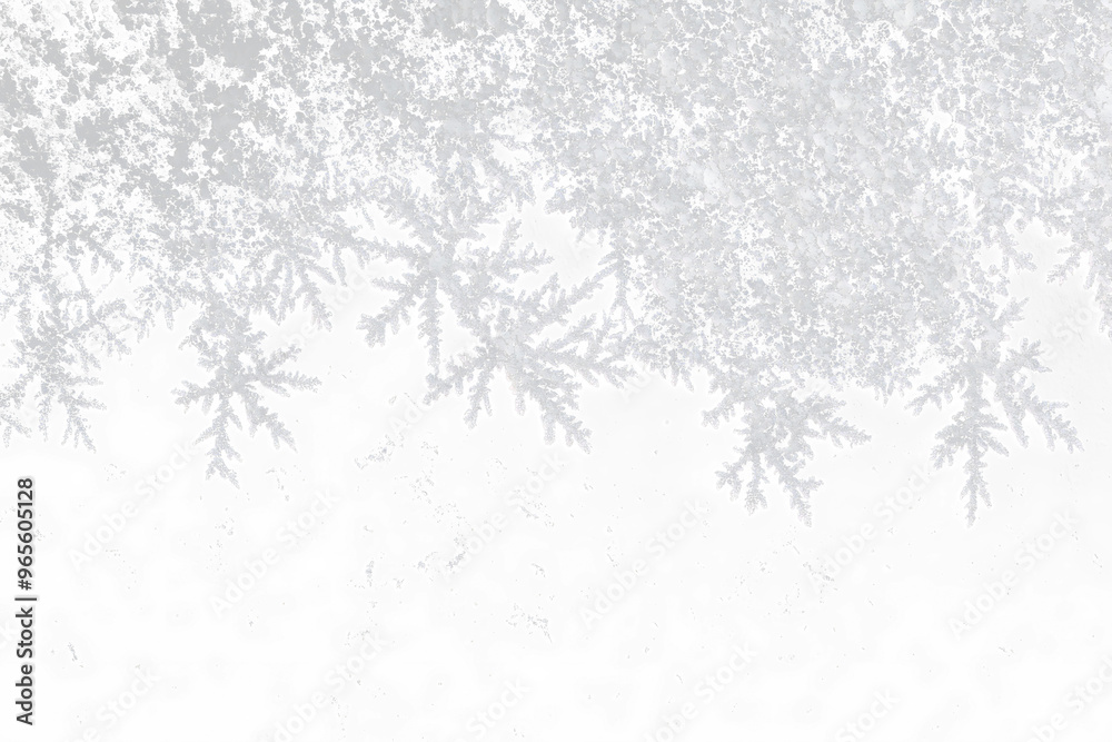 Obraz premium Realistic Frost Texture on Transparent Background