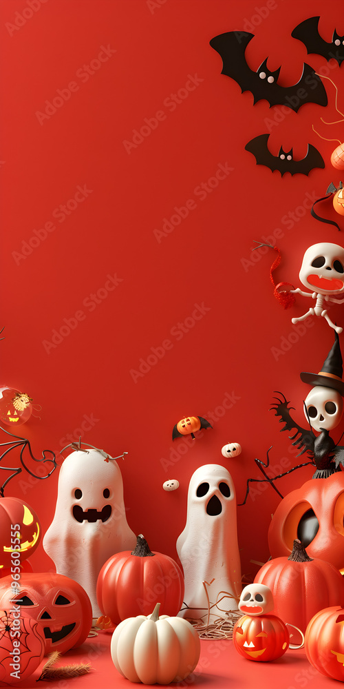 Fototapeta premium Halloween background with copy space