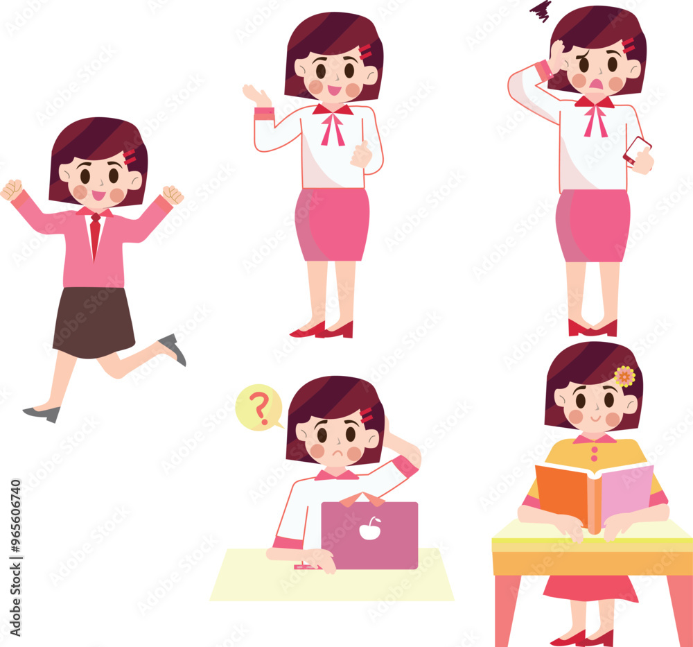 Business people characters working in the office. Business people characters working in the office.