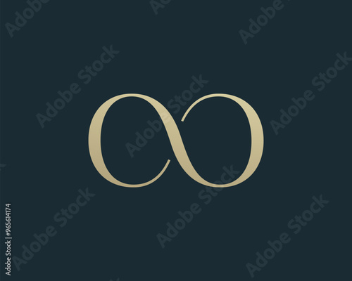 OO letter logo icon design. Infinity loop symbol. Classic style luxury initials monogram.