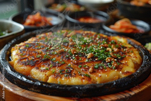South Korea: Hotteok Pancake filled with brown sugar, honey, and nuts, served hot with the filling oozing out