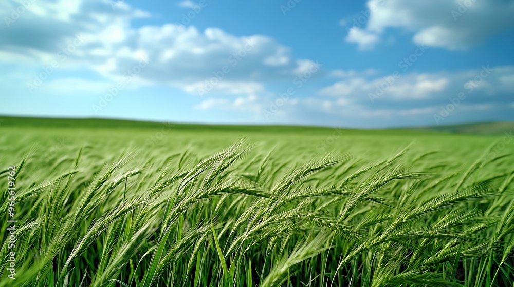 Wind sweeping across an open field, bending tall grass, breezy weather, dynamic motion Wind sweeping across an open field, bending tall grass, breezy weather, dynamic motion