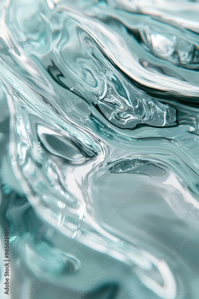 A smooth, glassy texture in a soft teal with hints of silver, giving a polished and elegant appearance. A smooth, glassy texture in a soft teal with hints of silver, giving a polished and elegant appearance.