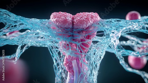 Symmetry in the Thyroid and Parathyroid Glands, Analyze the nearly symmetrical structure of the thyroid gland and its role in regulating metabolism. photo