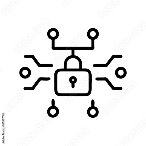 Cyber security icon vector 