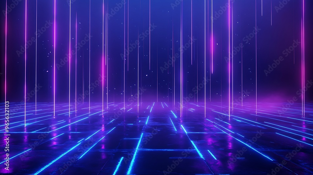 Vibrant neon lights create a futuristic atmosphere with pulsating colors and a sleek surface, perfect for digital backgrounds. Stage for product presentation. Vibrant neon lights create a futuristic atmosphere with pulsating colors and a sleek surface, perfect for digital backgrounds. Stage for product presentation.