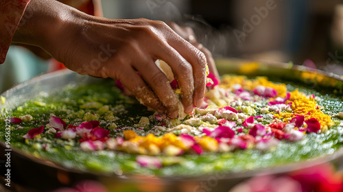 A close-up of a traditional Eid Milad Nabi dessert on 12 Rabi al Awwal