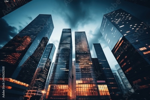 Fototapeta Naklejka Na Ścianę i Meble -  Building skyscraper city architecture.  Image by rawpixel.