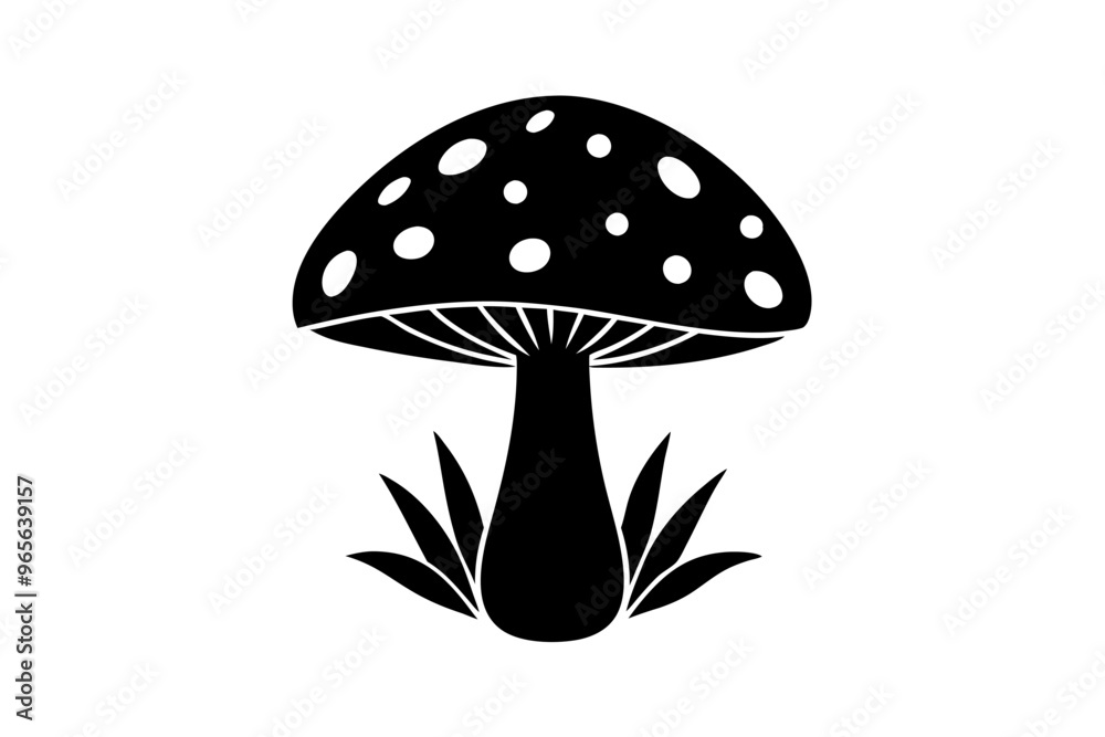 Mushroom vector art silhouette illustration Mushroom vector art silhouette illustration