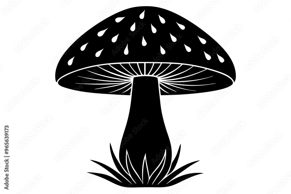 Mushroom vector art silhouette illustration Mushroom vector art silhouette illustration