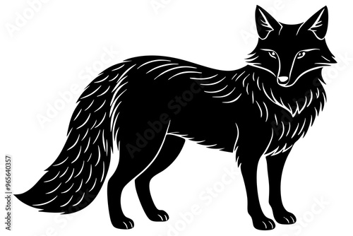 fox illustration, fox animal, fox silhouette