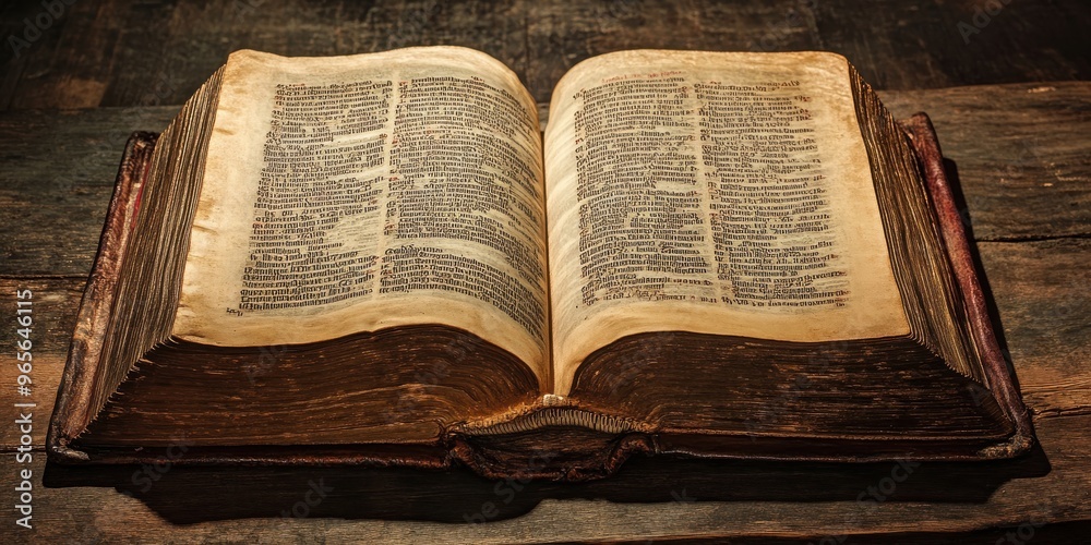 Fototapeta premium Bible opened to the Psalms