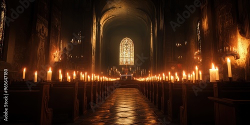 candlelit prayer in a chapel 