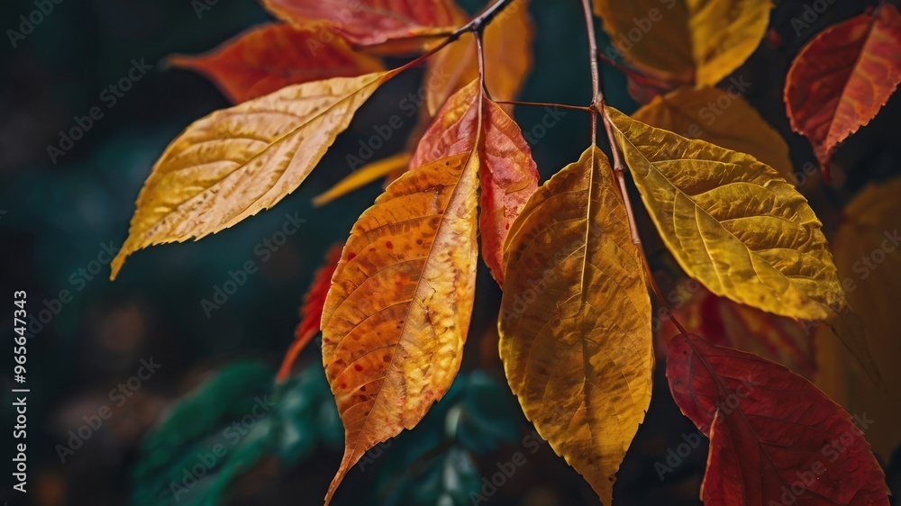 Obraz premium Red autumn leaves