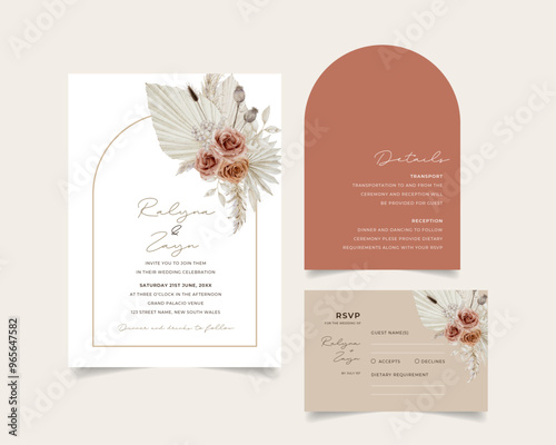 Boho Wedding Invitation Templates