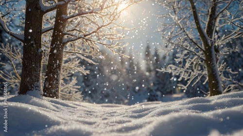 Snow covered trees in winter