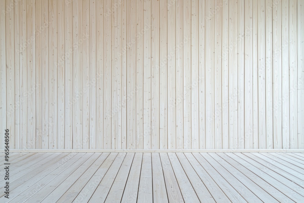 Naklejka premium A flat empty clean light color wooden background 