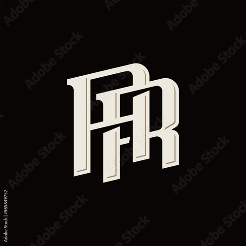 Clean, bold AR/RA monogram with intertwined letters and a balanced, modern design. Perfect for branding, packaging, and apparel with a sleek, professional look.