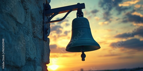 church bell ringing at dusk 