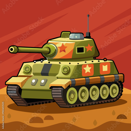 vector illustration of tank